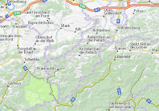 Karte Stadtplan Kirchberg an der Pielach