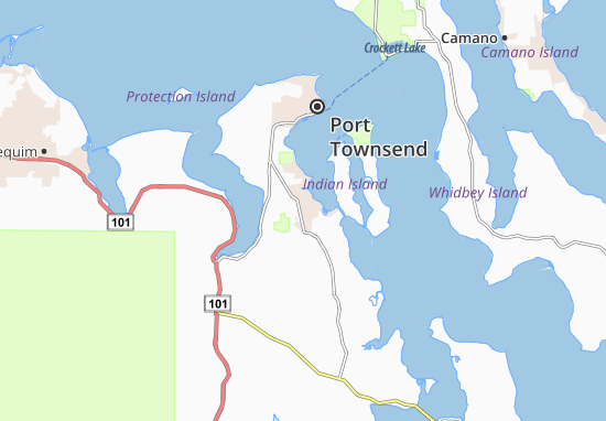 Karte Stadtplan Port Hadlock-Irondale