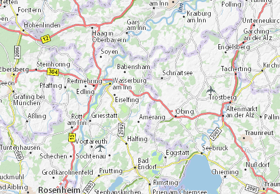 Karte Stadtplan Stephanskirchen