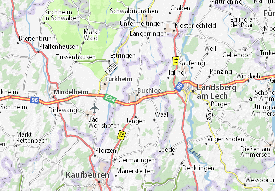 Karte Stadtplan Buchloe