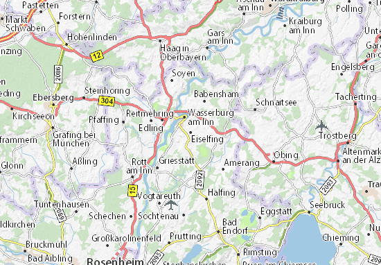 Karte Stadtplan Eiselfing