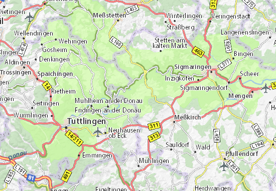 Karte Stadtplan Leibertingen