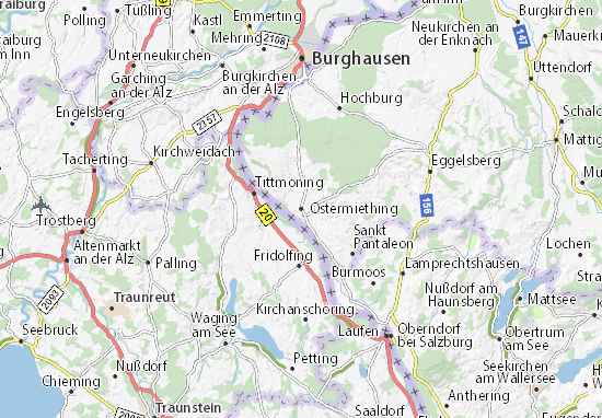 Karte Stadtplan Ostermiething