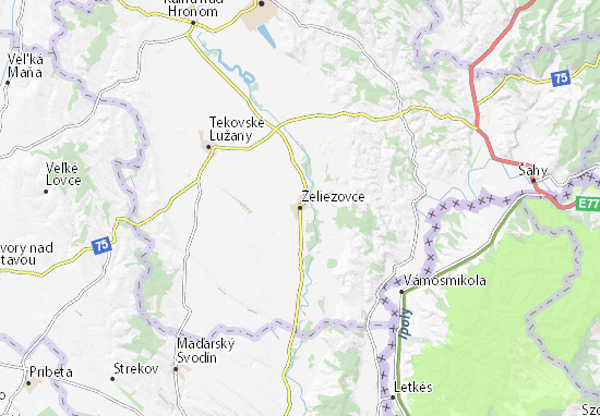 Karte Stadtplan Želiezovce