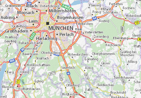 Karte Stadtplan Hohenbrunn