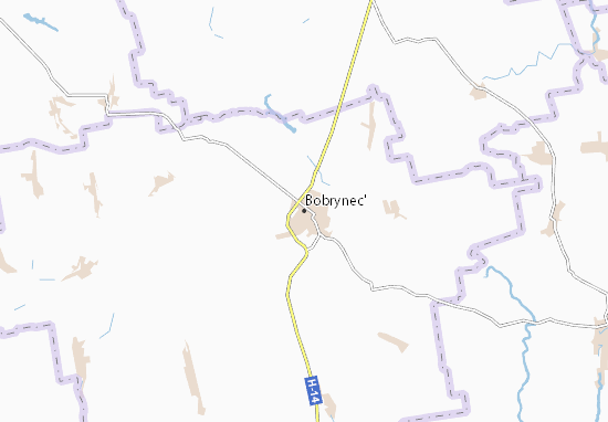 Mapa Bobrynec&#x27;