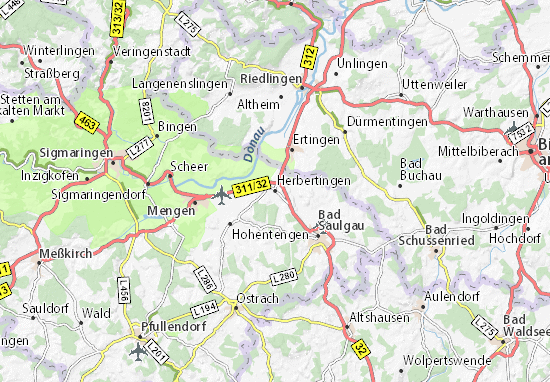 Mapa Herbertingen