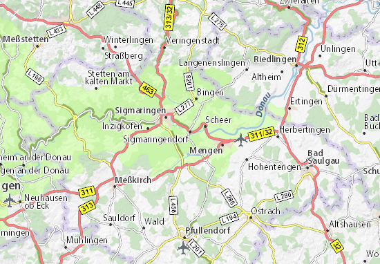 Kaart Plattegrond Sigmaringendorf