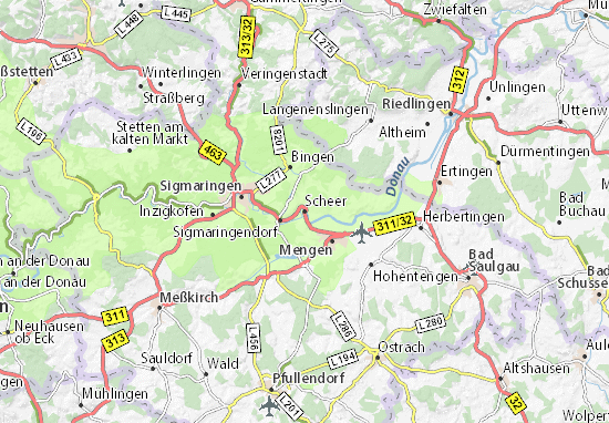 Karte Stadtplan Scheer