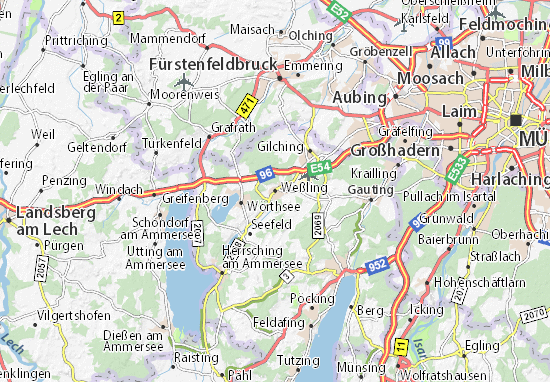 Karte Stadtplan Weßling