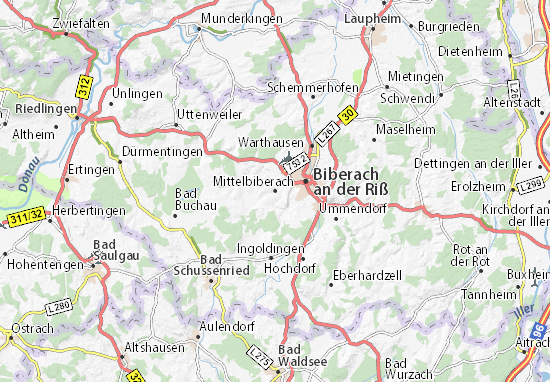 Carte-Plan Mittelbiberach