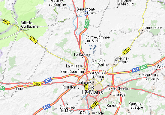 Karte Stadtplan La Bazoge