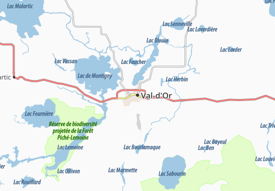 Karte Stadtplan Val-d&#x27;Or