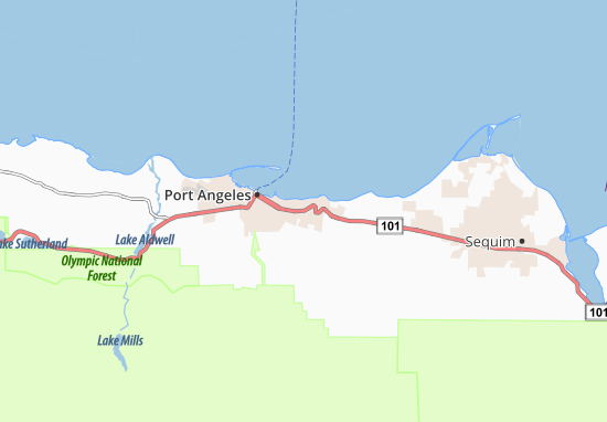 Mapa Port Angeles East