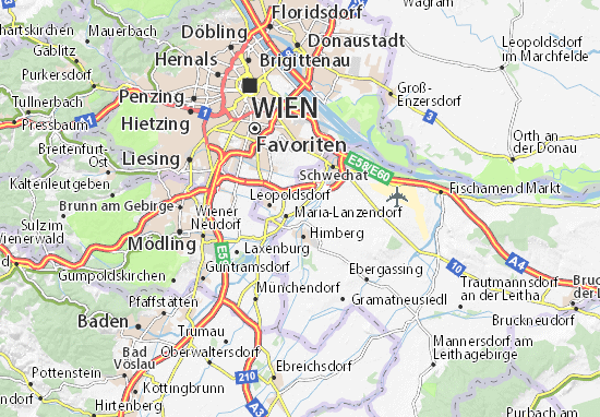 Karte Stadtplan Lanzendorf