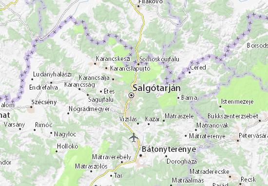 Karte Stadtplan Salgótarján