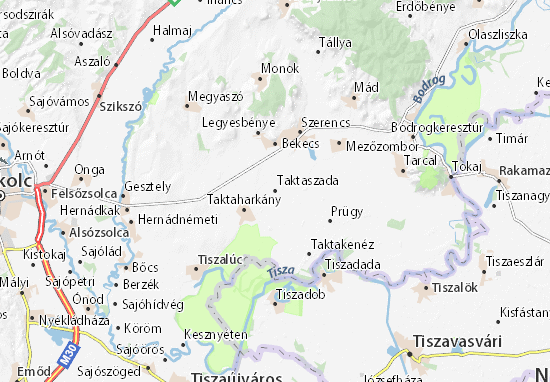 Taktaszada Map