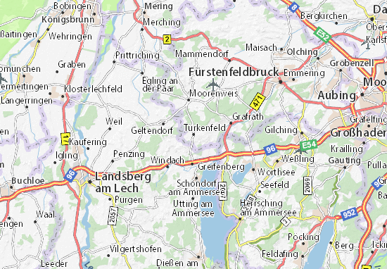 Karte Stadtplan Türkenfeld