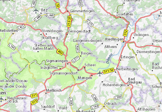 Karte Stadtplan Bingen