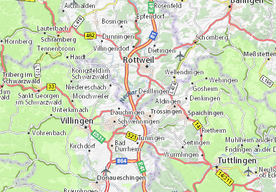 Karte Stadtplan Deißlingen