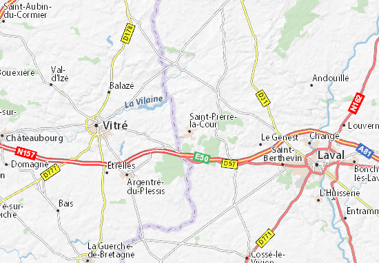 Karte Stadtplan Saint-Pierre-la-Cour