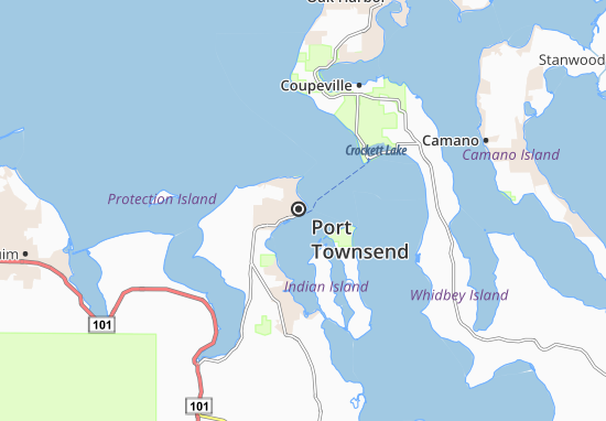 Kaart Plattegrond Port Townsend