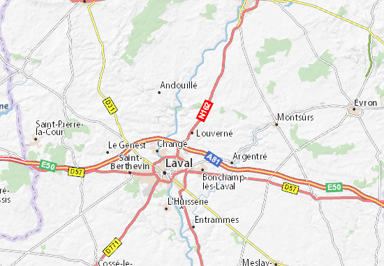 Louverné Map