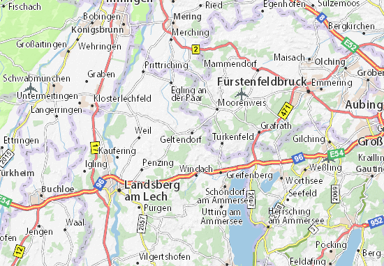 Karte Stadtplan Geltendorf