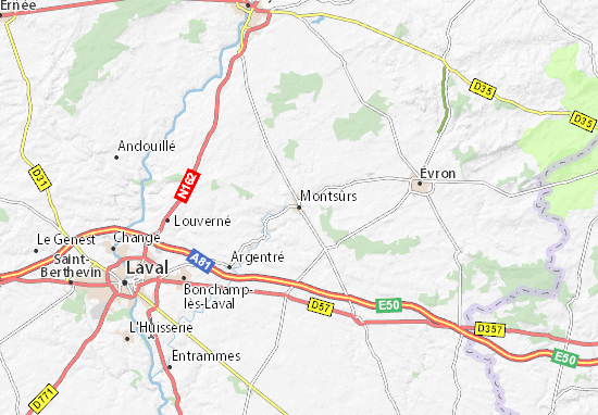 Karte Stadtplan Montsûrs