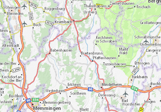 Mapa Breitenbrunn
