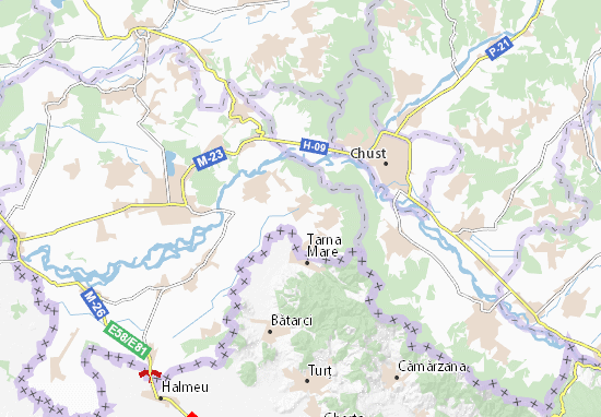 Karte Stadtplan Cherna