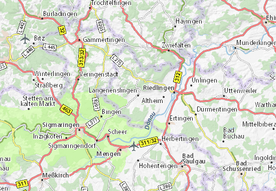 Karte Stadtplan Langenenslingen