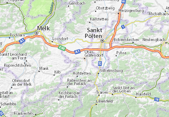 Kaart Plattegrond Ober-Grafendorf
