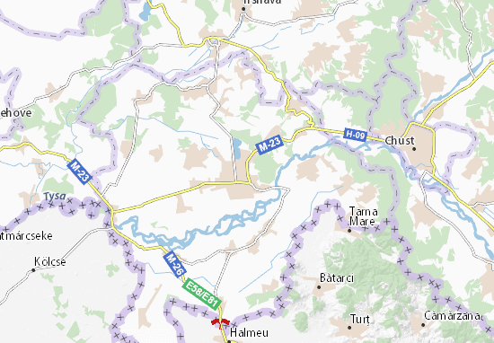 Vynohradiv Map