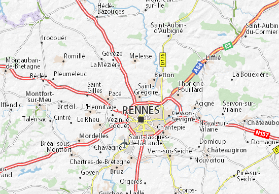 Kaart Plattegrond Saint-Grégoire