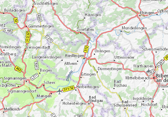 Mapa Riedlingen