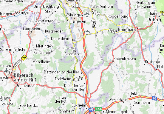 Karte Stadtplan Altenstadt