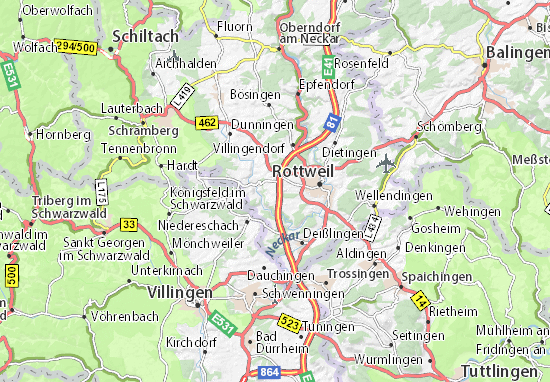 Zimmern-Horgen Map