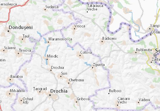 Karte Stadtplan Cotova