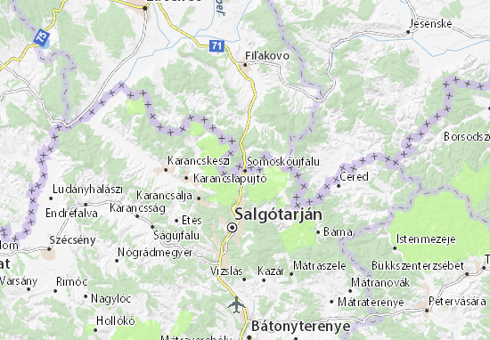 Mapa Somoskőújfalu