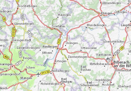 Unlingen Map