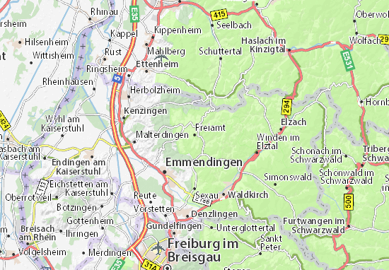 Karte Stadtplan Freiamt