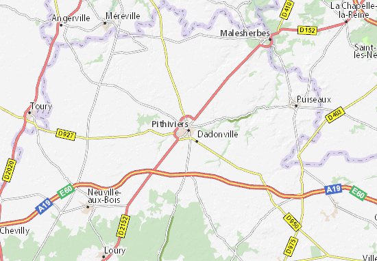 Mapa Pithiviers