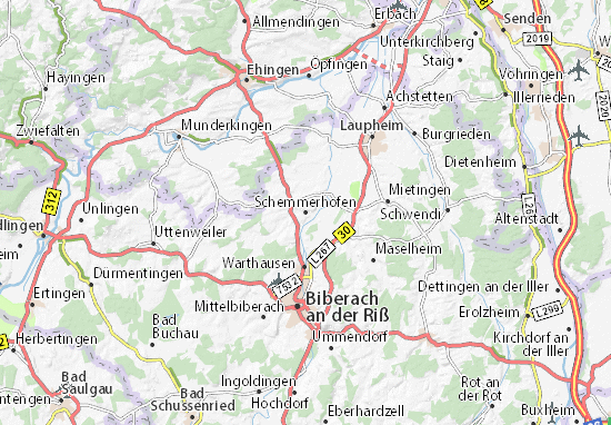 Karte Stadtplan Schemmerhofen