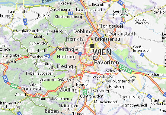 Karte Stadtplan Meidling