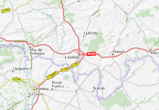 Loudéac Map
