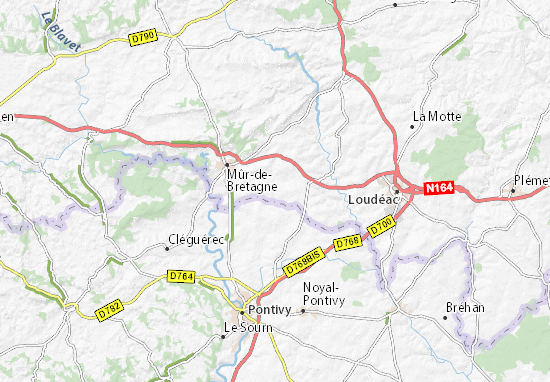 Kaart Plattegrond Saint-Connec
