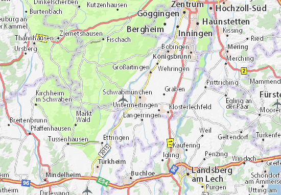 Karte Stadtplan Schwabmünchen
