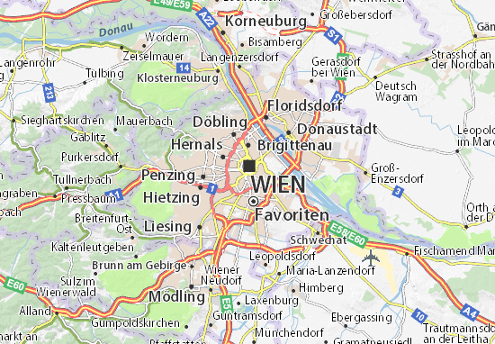 Mappa Vienna - Cartina Vienna ViaMichelin