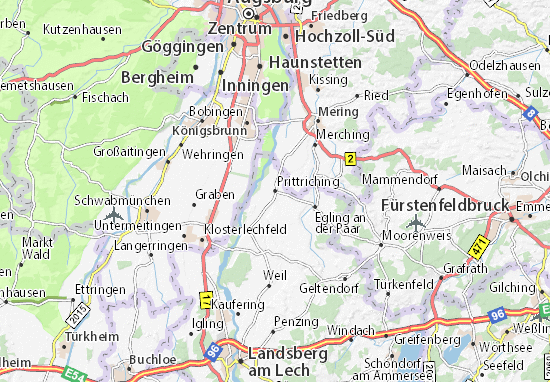 Karte Stadtplan Prittriching